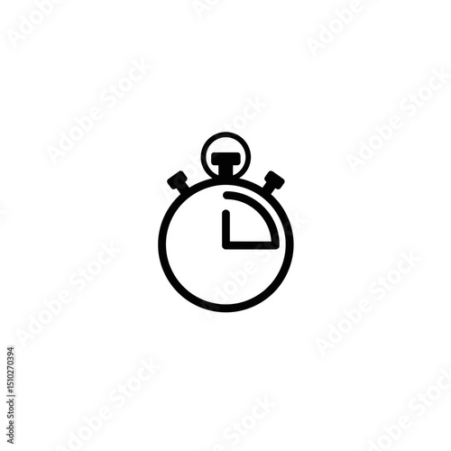 Stopwatch icon in minimalist style. Measurement of time and actions concept. Symbol for speed and time control
