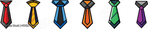 Tie Icon Representing Formal Wear, Business Attire, Office Dress Code and Professional Fashion