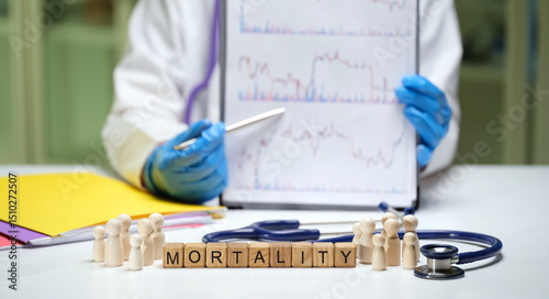 A dedicated medical professional studies mortality data to gain health insights and improve practices