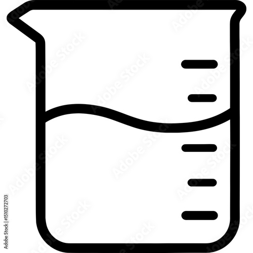 Minimalist beaker outline icon