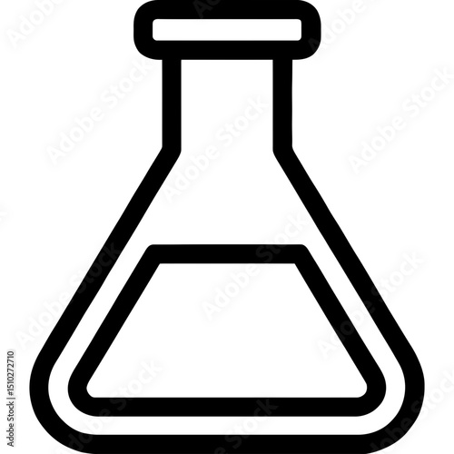 Minimal Erlenmeyer Flask Icon Design