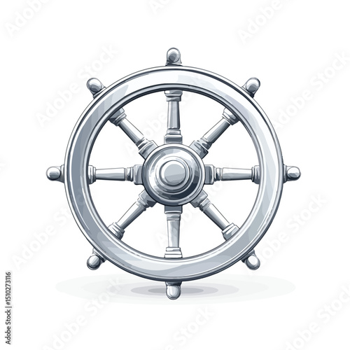 Professional Vector Graphic of Rudder Icon for Auto Part Design Usage