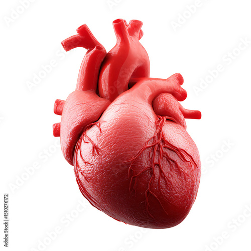 Realistic 3D Model of Human Heart with Detailed Anatomical Features