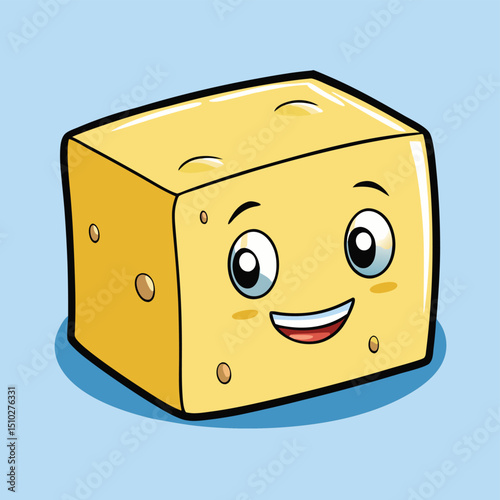Block of creamy butter on plate dairy product for cooking baking