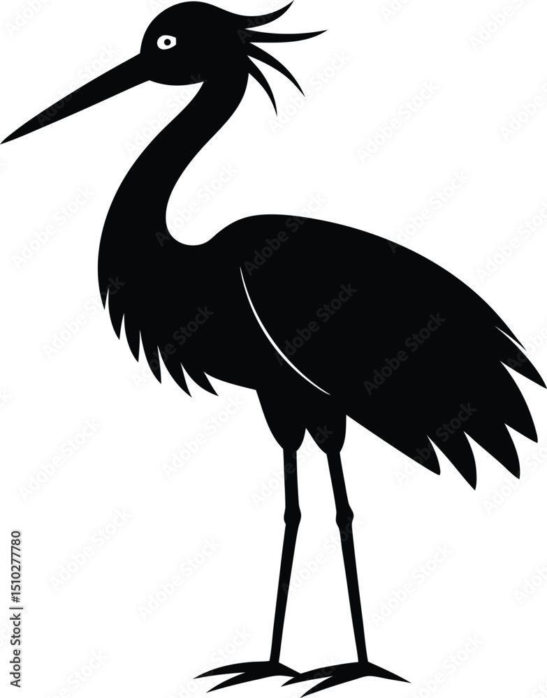 Obraz premium heron on a white background