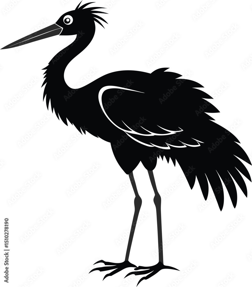 Obraz premium heron silhouette vector