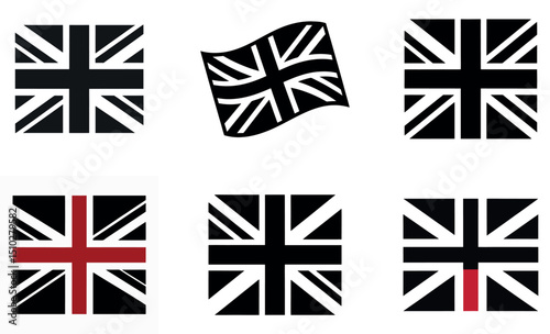 Stylish variations of the Union Jack flag.