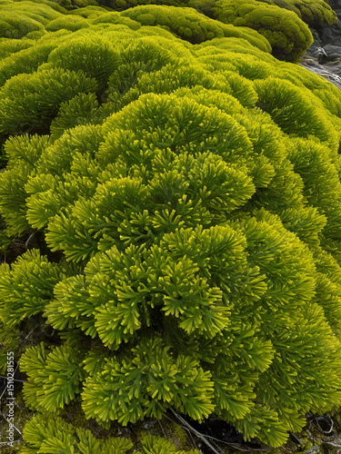 Canada, British Columbia, Gulf Islands, Portland Island. Bladderwrack (Fucus gardneri) seaweed photo
