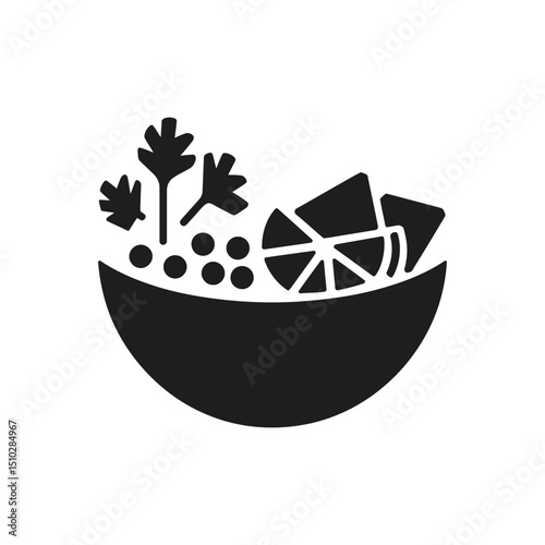 Salad with fruits icon