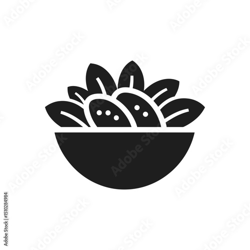 Bowl with veggies icon