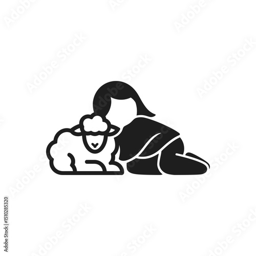 Girl with Sheep icon