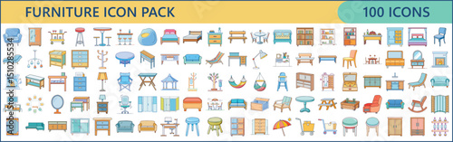 One Hundred Furniture Icons Showcasing Interior and Exterior Home Furnishings