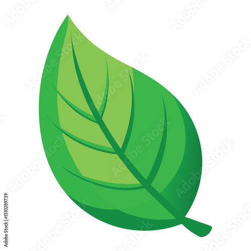 A healthy, vibrant green leaf, symbolizing wellness, nature, growth, and environmental harmony.