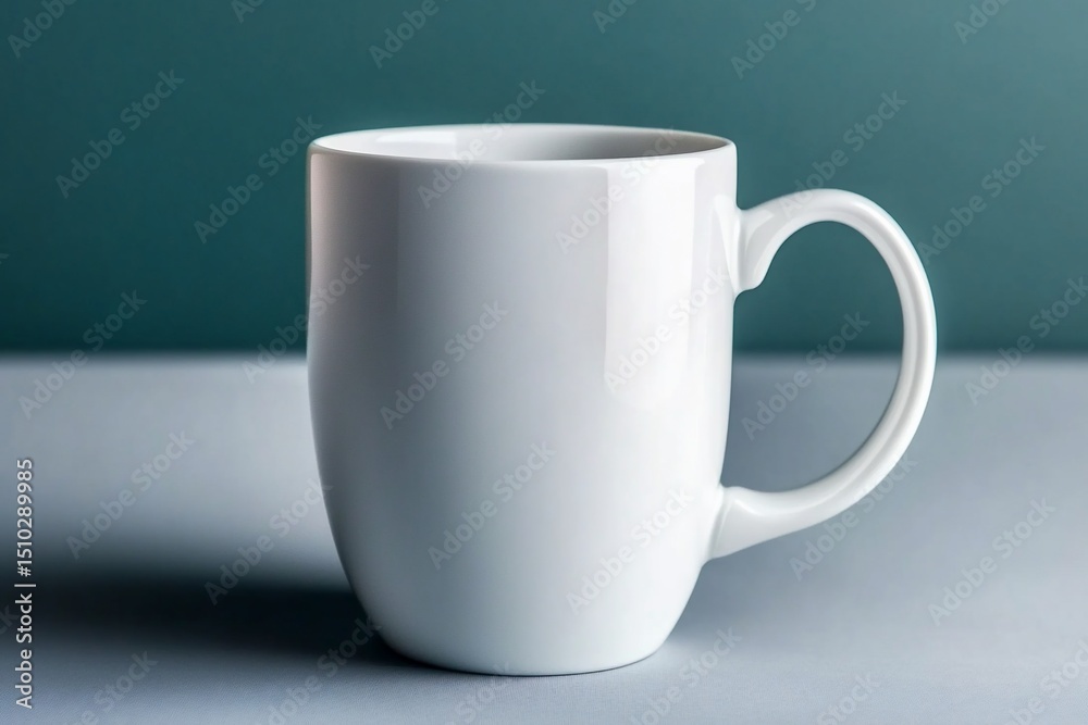 Obraz premium White mug on a table