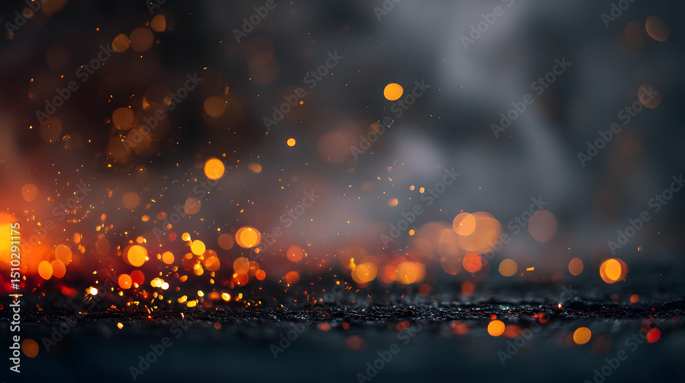 Fototapeta premium Fiery Blaze: Capturing the raw power and volatile energy of a blazing inferno. This photo encapsulates the intense heat, smoke, and explosive sparks