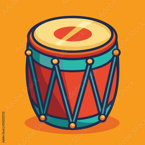 Powerful classical drum with detailed craftsmanship