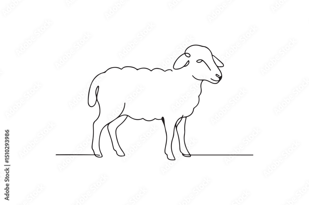 Obraz premium Lamb of God continuous one line drawing minimalism design