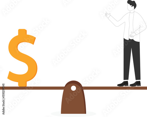 Business budget balance Animated Illustration