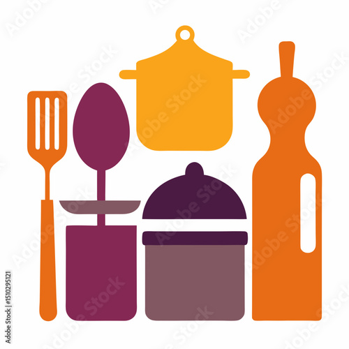 kitchen utensils vector illustration