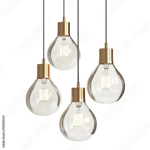 Light bulb on white background