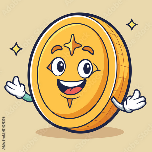 Shiny valuable coin with metallic reflection