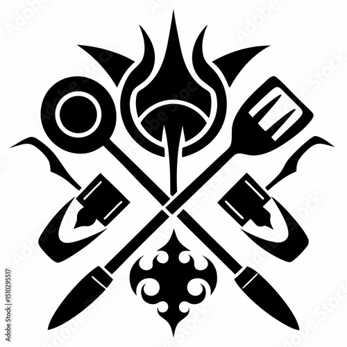 kitchen utensils vector illustration