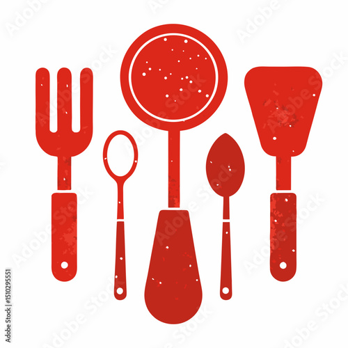 kitchen utensils vector illustration