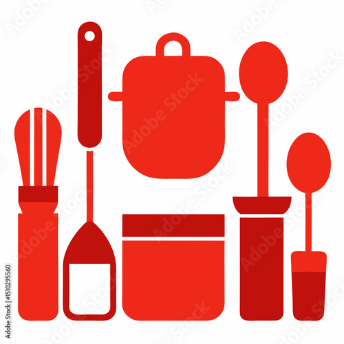 kitchen utensils vector illustration