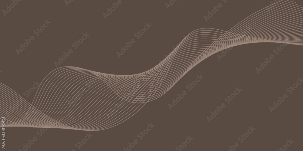 Fototapeta premium Abstract wavy vector background with blue and orange gradient lines