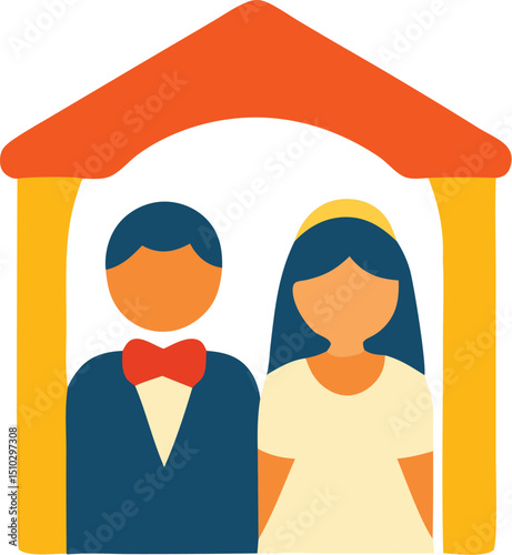 Wedding ceremony captures the love between a bride and groom, ideal for wedding invitations, cards, blogs, and social media posts