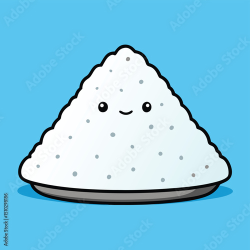 Small pile of sea salt flakes with crystalline texture