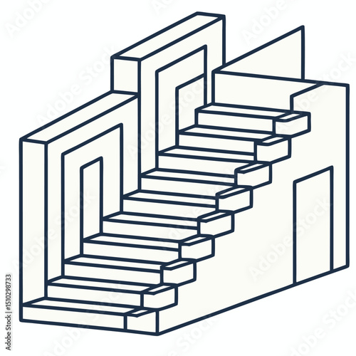 spiral staircase in a white wall