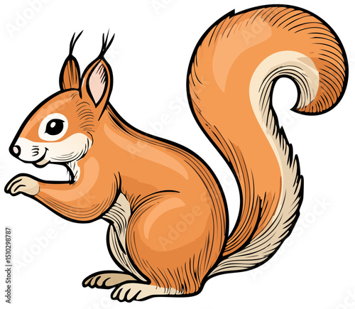 Happy Squirrel Character Graphic