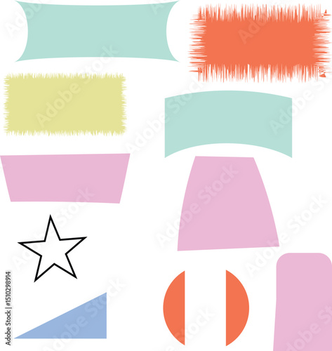 hand drawn vector set of paper sheets