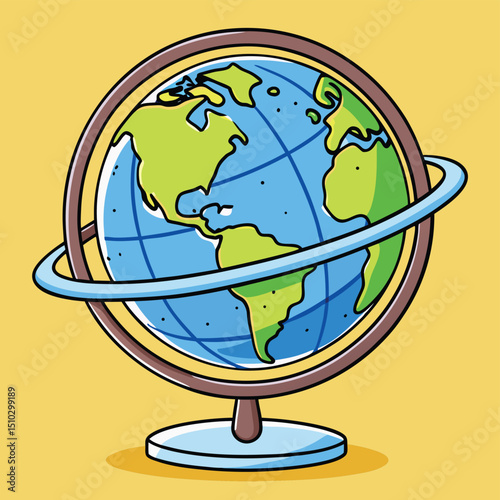 A detailed and spinning globe, representing global connection, travel, geography, and worldwide communication.