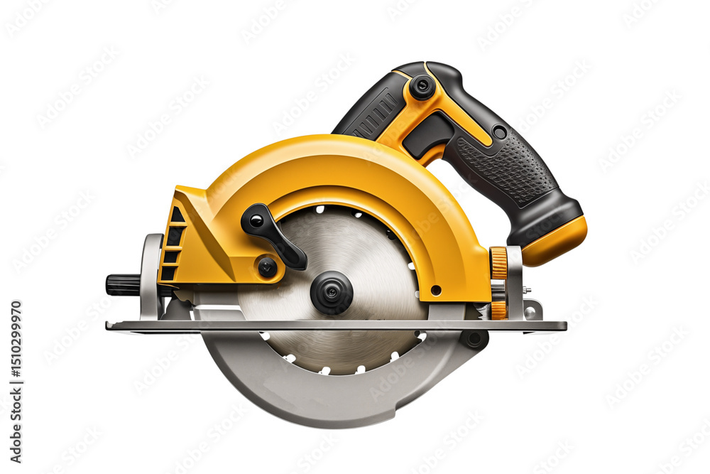 Fototapeta premium Powerful Cordless Circular Saw: Precision Cutting Tool for DIY Projects & Professional Use isolated on transparent background png