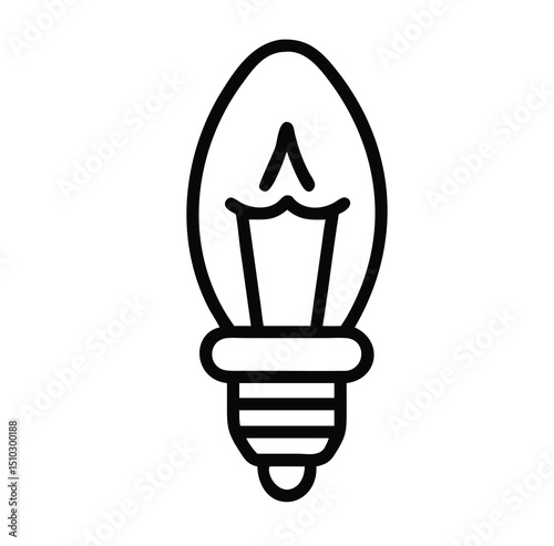 energy saving bulb ector with white background