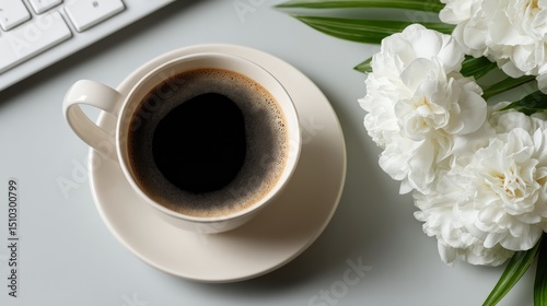 Elegant Coffee Cup and Saucer Set for Stylish Serveware Displays