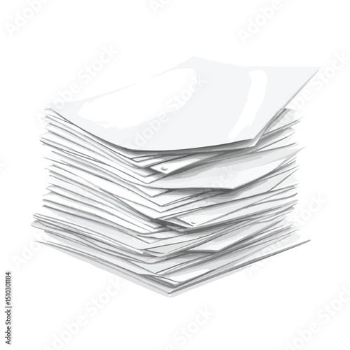 Business Sheets and Documents Isolated Vector Illustration for Professional Presentations