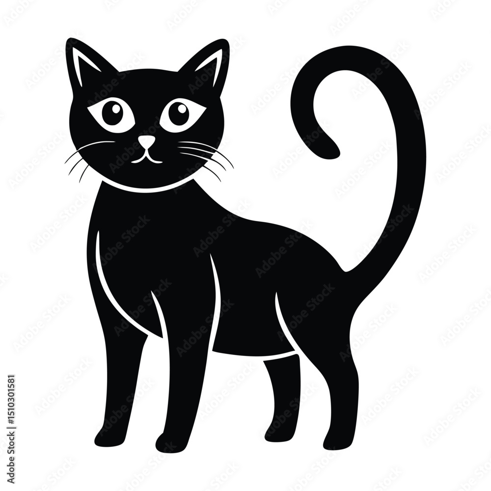 Halloween cat vector silhouette Halloween cat vector silhouette