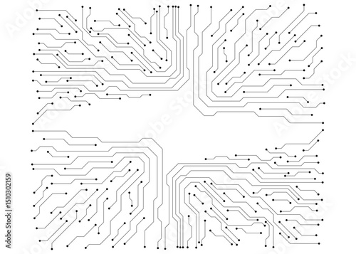 Design in the concept of electronic circuit boards. Circuit board electronic hi tech pattern. Vector 