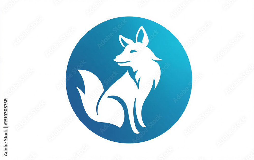 Naklejka premium minimalist animal logo collection featuring wolves and foxes in circular frames with clean vector line art and botanical elements