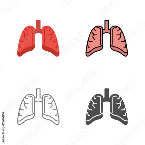 Lungs Vector Icon