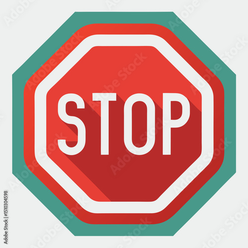 stop sign isolated on white