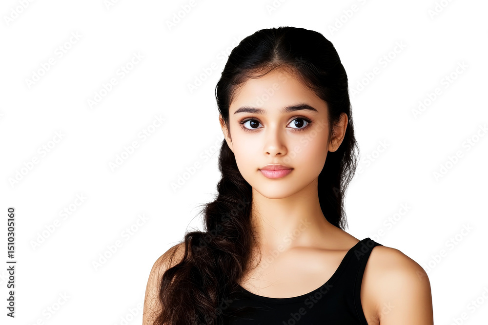 Headshot of Asian female with black hair, portrait, cut out transparent Headshot of Asian female with black hair, portrait, cut out transparent