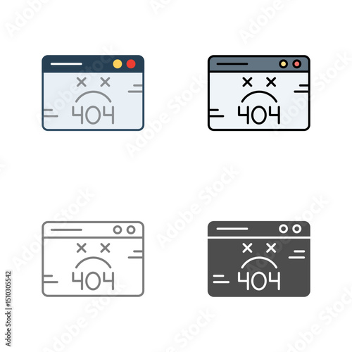 404 Error Vector Icon