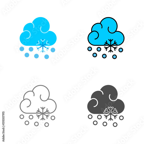 Snow Fall Vector Icon