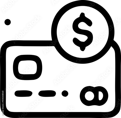 vector illustration of a seamless banking transaction process, featuring a digital payment interface, financial symbols, and security elements. This icon represents modern financial operations, secure