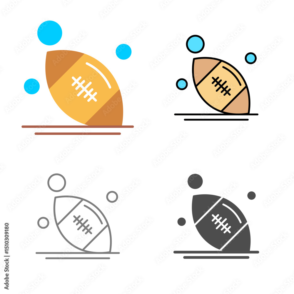 Fototapeta premium Rugby Vector Icon