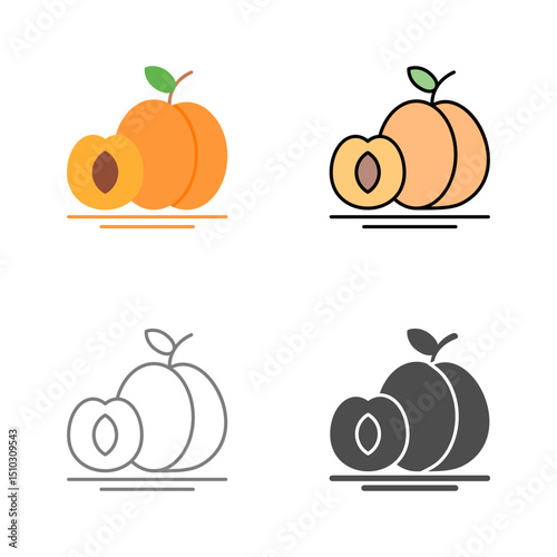 Apricot Vector Icon